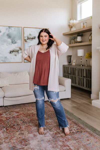 Cream Slouchy Summer Cardigan