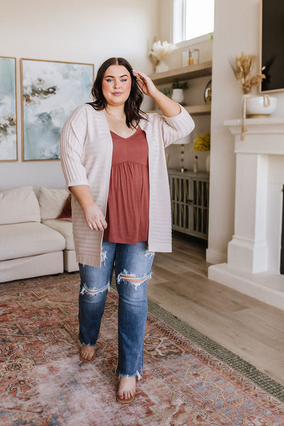 Cream Slouchy Summer Cardigan