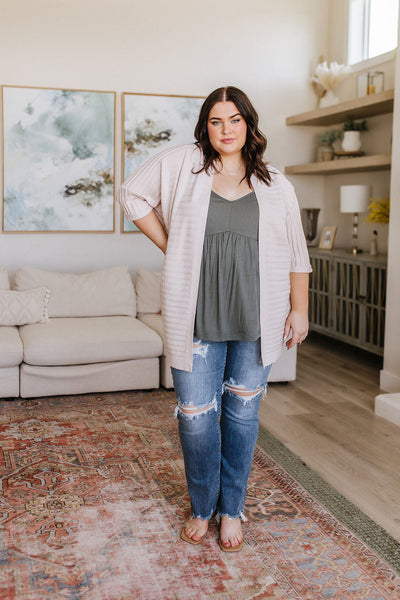 Cream Slouchy Summer Cardigan