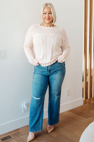 Lace Lightweight Knit Sweater