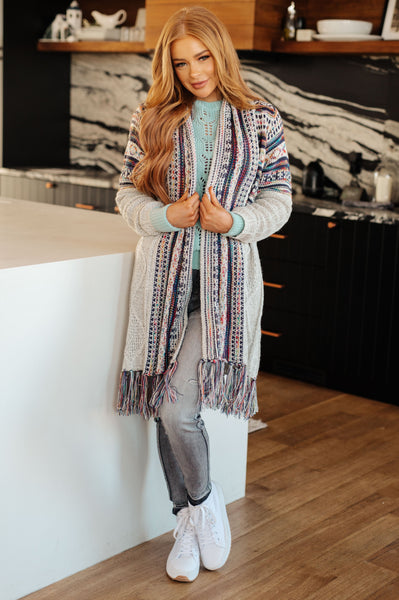 Rainbow Fringe Cardigan