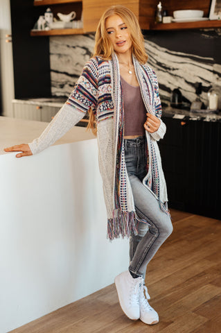 Rainbow Fringe Cardigan