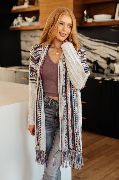 Rainbow Fringe Cardigan
