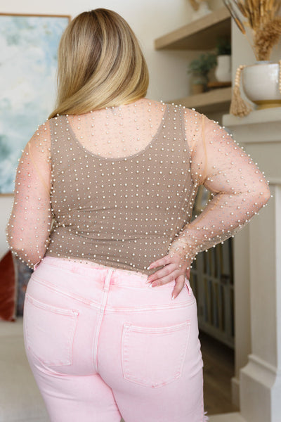 Pearl Layering Top in Beige