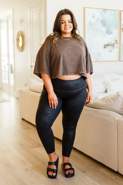 Foil High Waisted Leggings