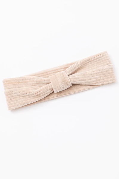 Perfect Plush Corduroy Headband In Beige
