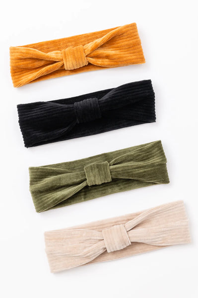 Perfect Plush Corduroy Headband In Beige