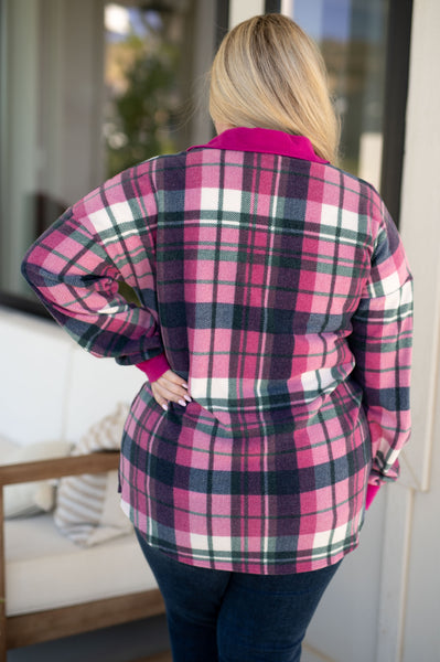 Magenta Plaid Shacket