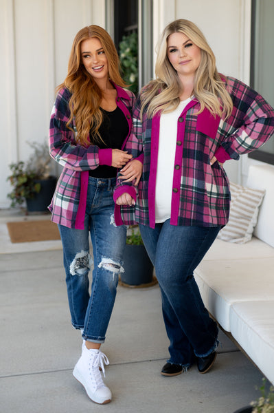 Magenta Plaid Shacket