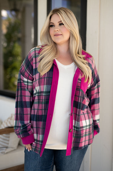 Magenta Plaid Shacket