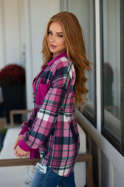 Magenta Plaid Shacket