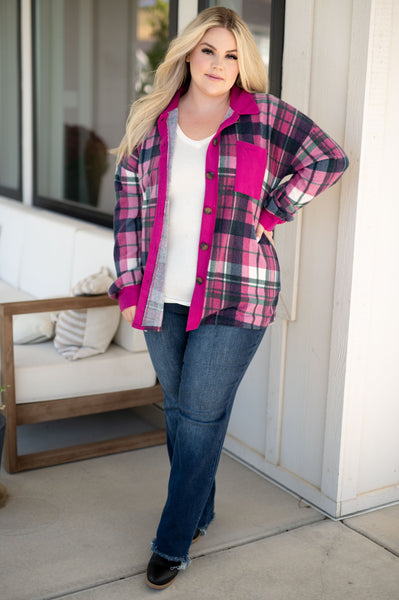 Magenta Plaid Shacket