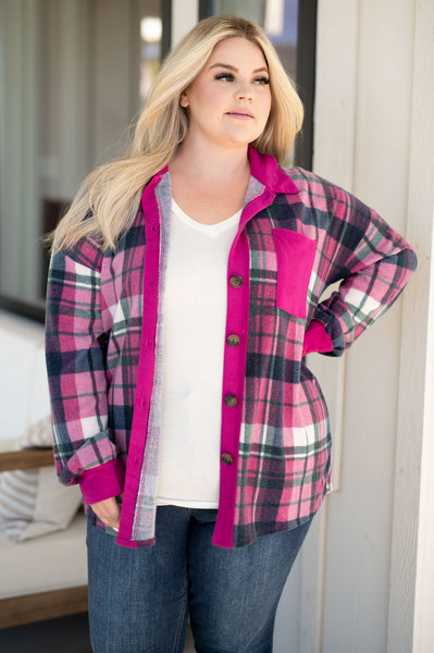 Magenta Plaid Shacket