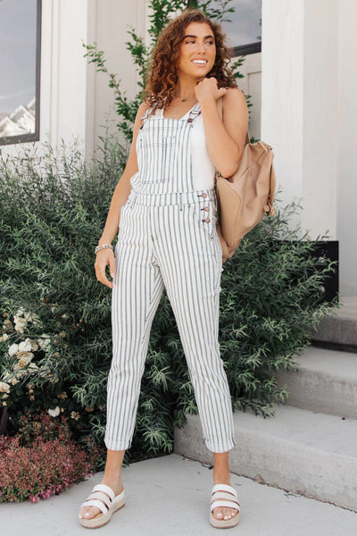 Railroad Stripe Overalls