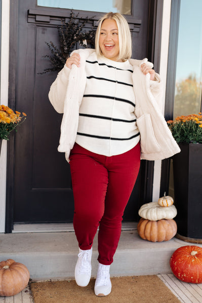 Fleece Sherpa Coat in White