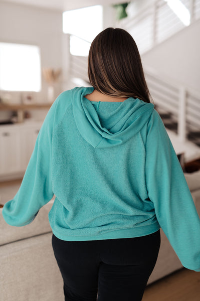 Teal Patchwork Hoodie