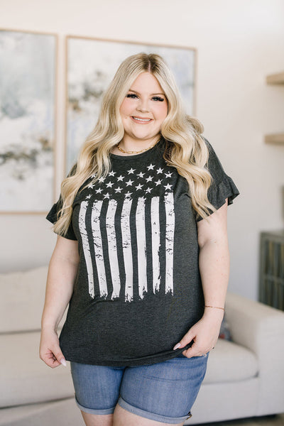 Flag Stars and Stripes Graphic T-Shirt