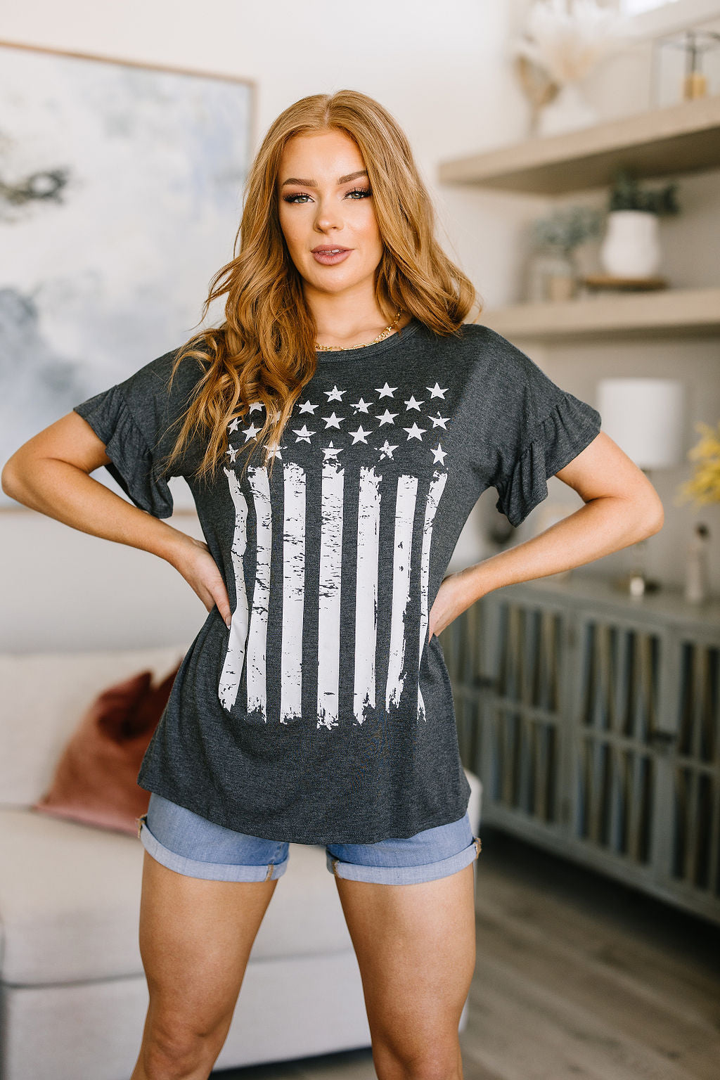 Flag Stars and Stripes Graphic T-Shirt