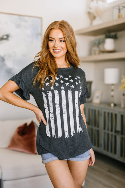 Flag Stars and Stripes Graphic T-Shirt