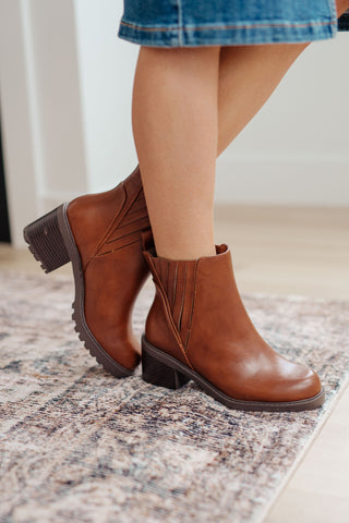Cognac Lug Sole Boot