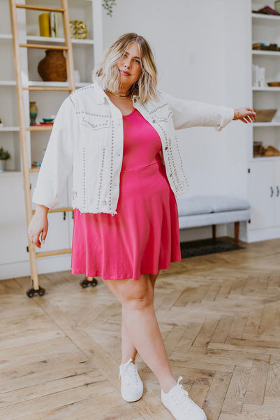 Pink Sleeveless Skort Dress