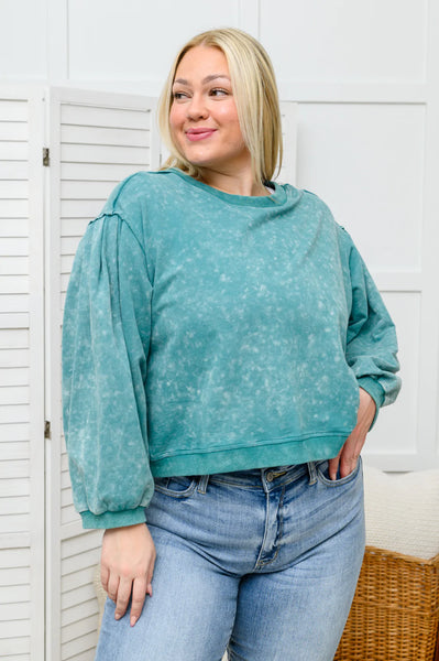 Mineral Wash Tie Up Sweater