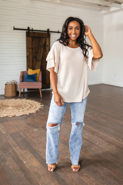 Risen Acid-wash Straight Denim