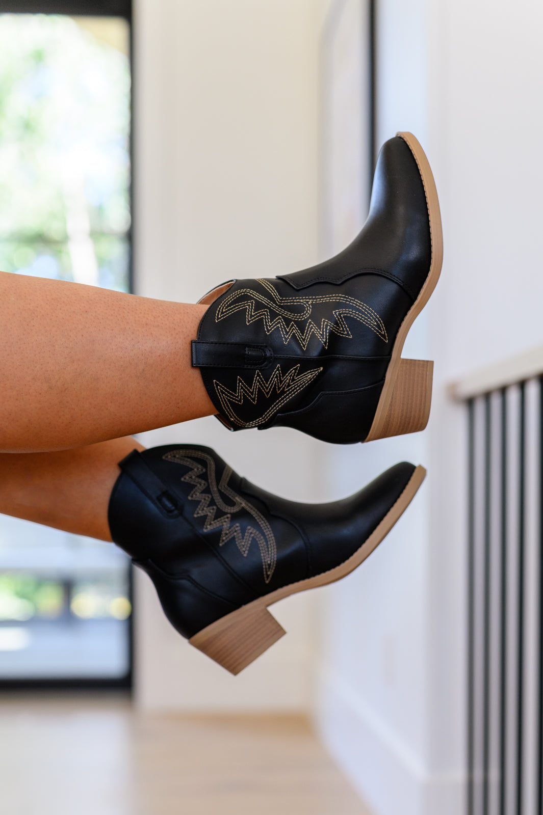 Western Bootie in Black