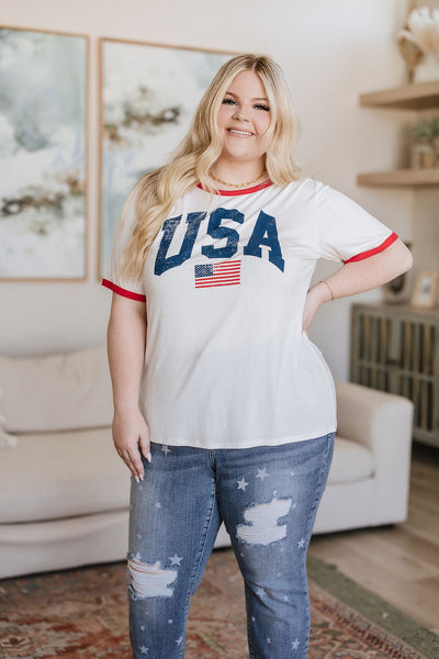 USA Ringer Tee