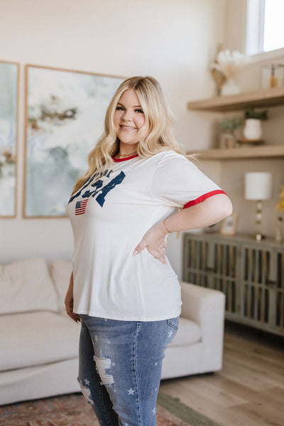 USA Ringer Tee