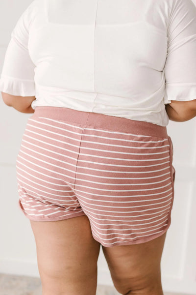 Varsity Stripes Bottoms in Rust