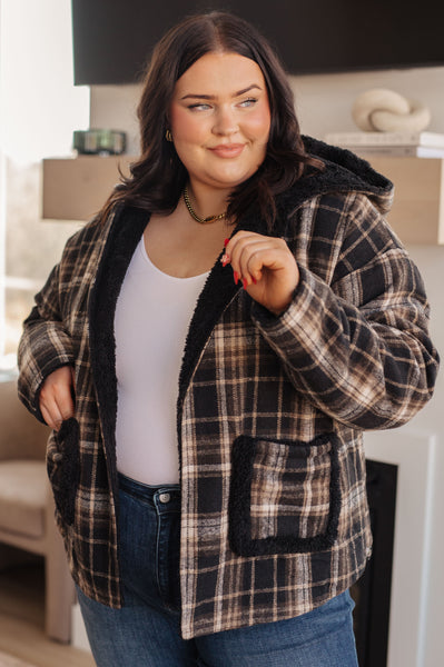 Reversible Plaid Sherpa Shacket