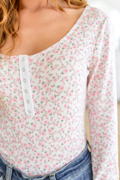 Floral Henley Bodysuit