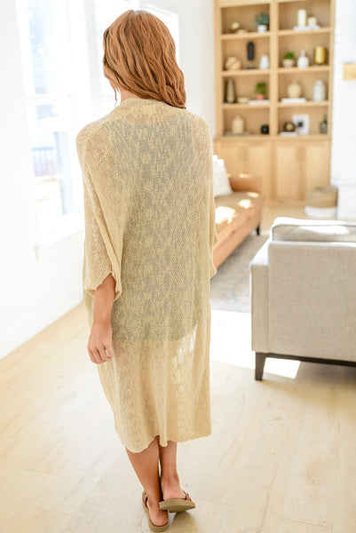 Longline Cardigan In Natural