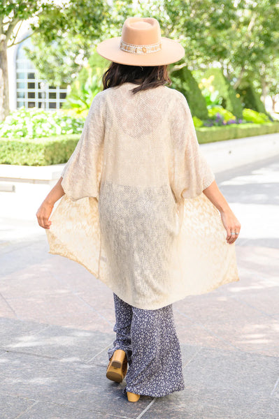 Longline Cardigan In Natural