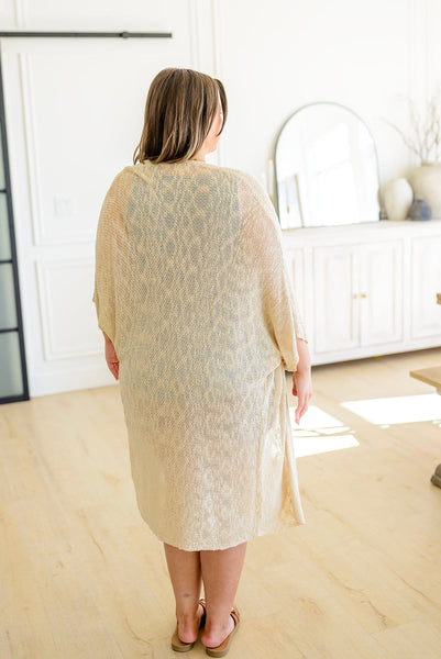 Longline Cardigan In Natural
