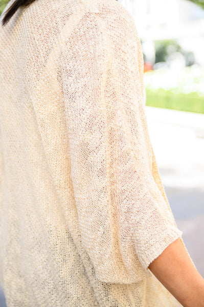 Longline Cardigan In Natural