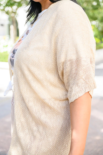Longline Cardigan In Natural
