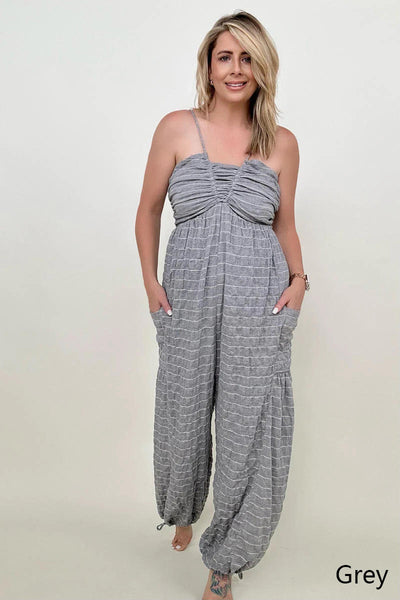 Halter Tie Back Woven Jumpsuit