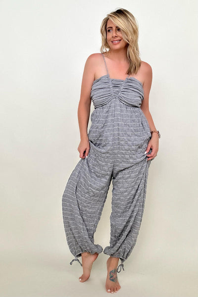 Halter Tie Back Woven Jumpsuit
